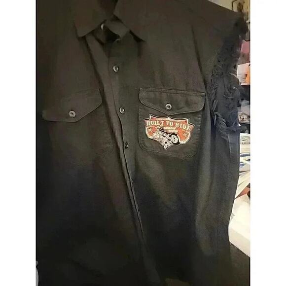 Vintage Built to Ride American Kustom Biker Vest Sleeveless Sz XL Excellent CR1 - Picture 6 of 10